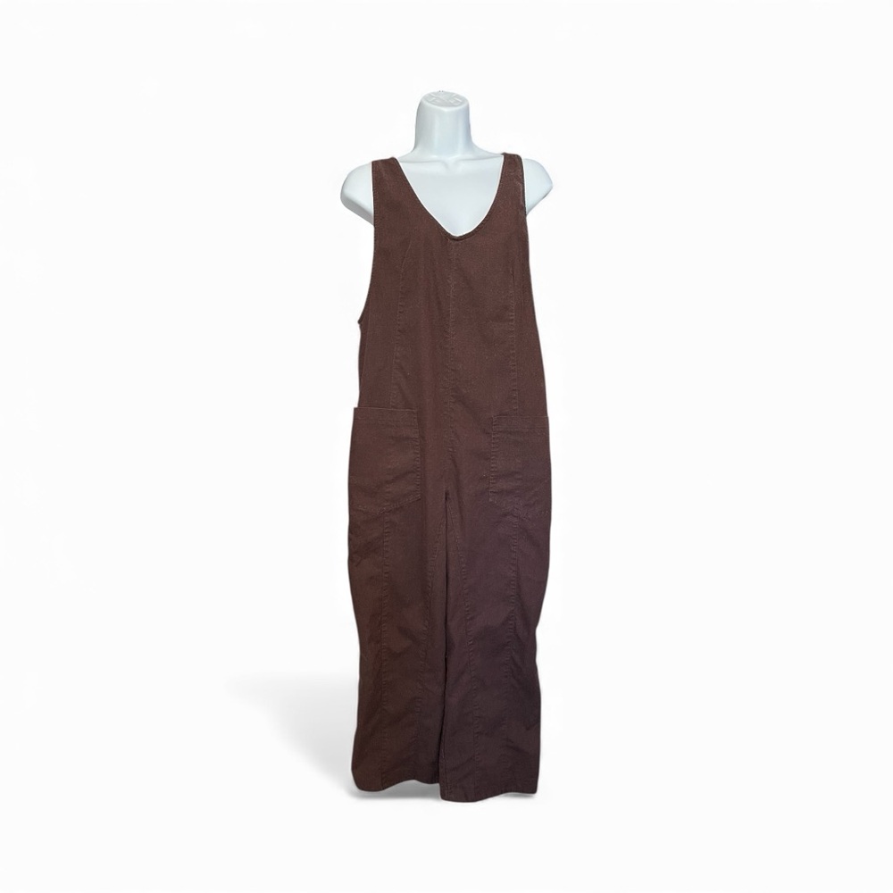 🤎✨ EUC Brown Viscose Linen Blend Jumpsuit | Sz S